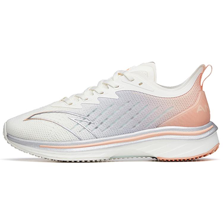 

new ANTA MACH 1.0 Running Shoes Women s Low top Ivory White/Light Lilac Gray/Light Iris Pink 36