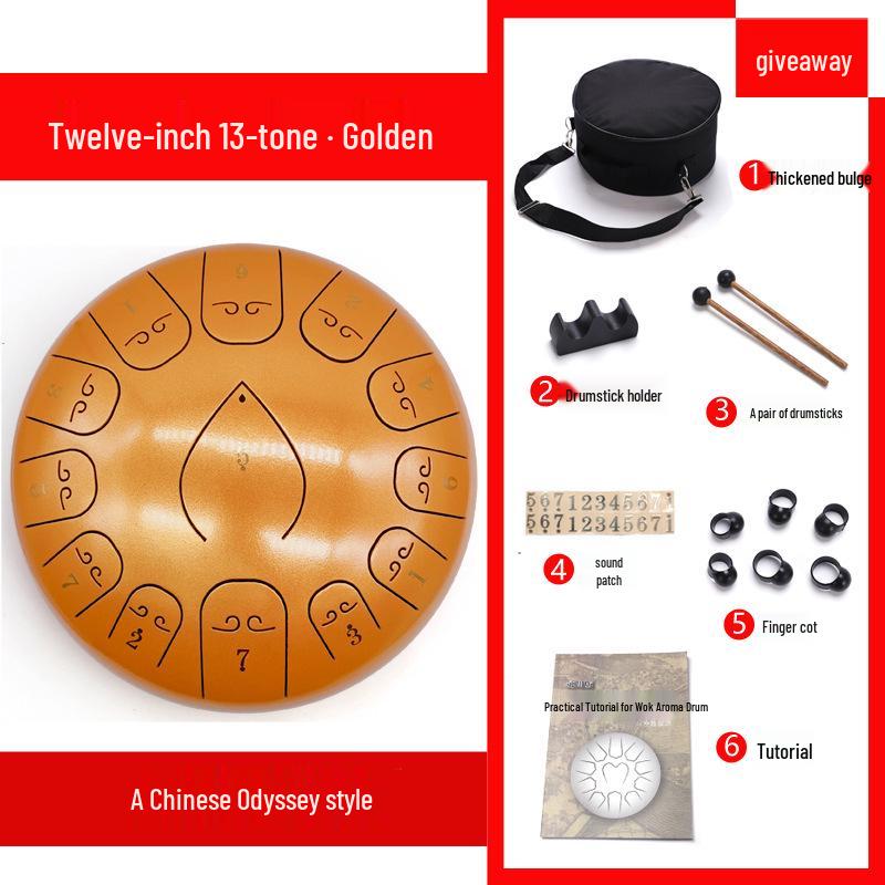 6-inch 11-tone Ethereal Steel Tongue Drum - Beginner to Professional Instrument for Kids & Adults