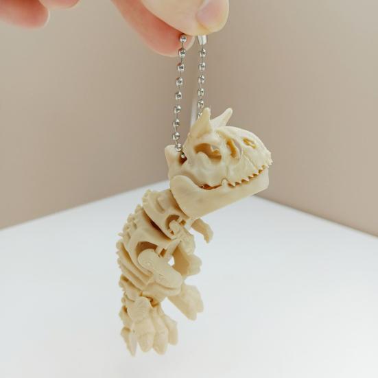 Keychain Pendant, 3D Printed Skeleton Dinosaur Keychain, Lightweight Backpack Handbag Charm for Everyday Use