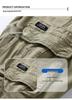 Men's Retro Multi-Pocket Loose Fit Workwear Shorts