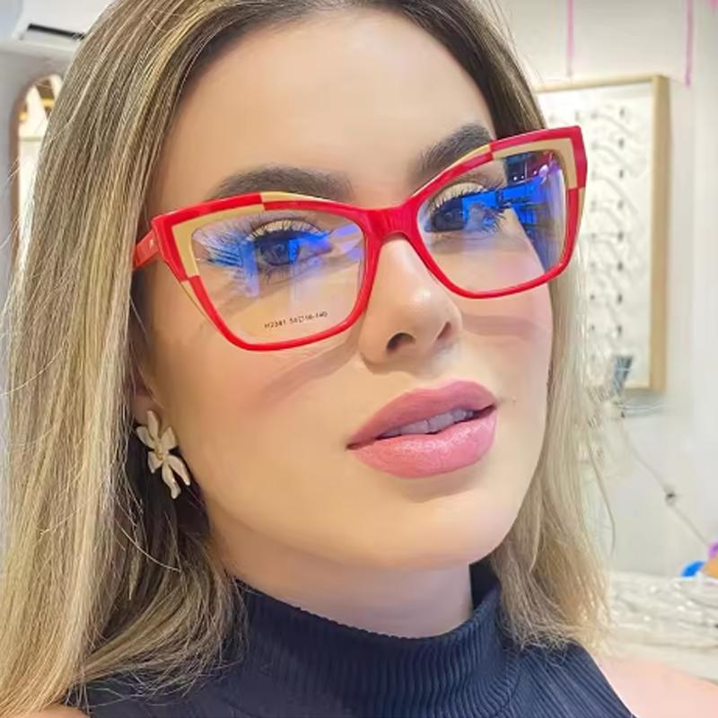 New Fashion Reading Glasses Women Men Anti Blue Light Vintage Cat Eye Presbyopia Far Sight Prescriptions