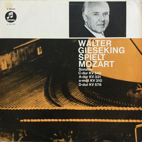 

LP Record WALTER GIESEKING SPIELT WOLFGANG AM Sonaten CDur KV 545 ADur KV 3 C80645 Columbia Germany Classical Used