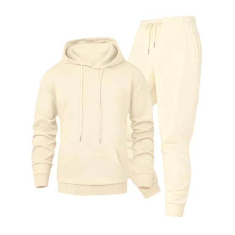 Men's Hooded Sweatsuit 2 Piece Set Long Sleeve Hoodie Sweatshirt And Jogger Sweatpants Set Casual Track Suits Outfits
