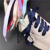 Silk Shoe Laces Satin Ribbon Flat Shoelaces Women Sneakers Shoelace Boots Laces for Shoes Women Men 1CM Width Shoe Lace 1Pair