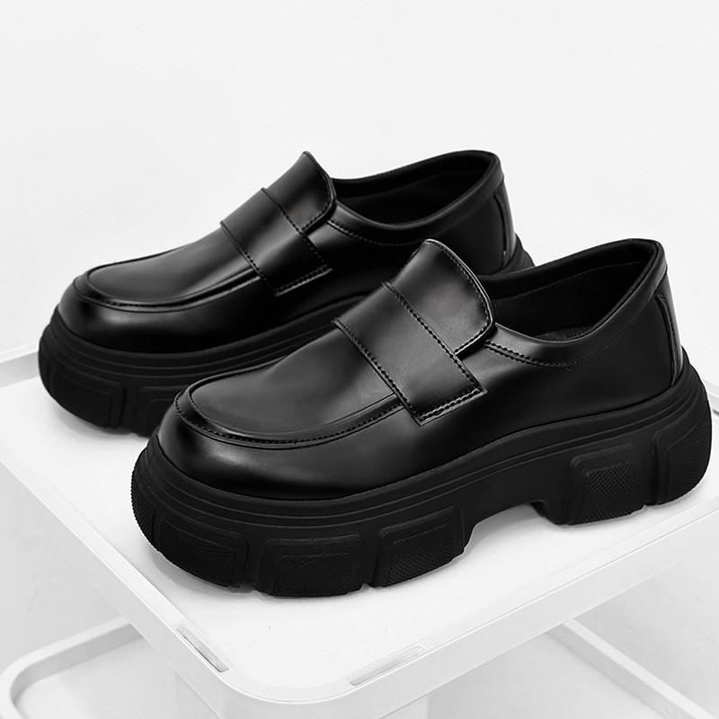 Derby boty platforma pánské boty podzim nové boty nízký svršek velká hlava kožené boty mládež ležérní boty