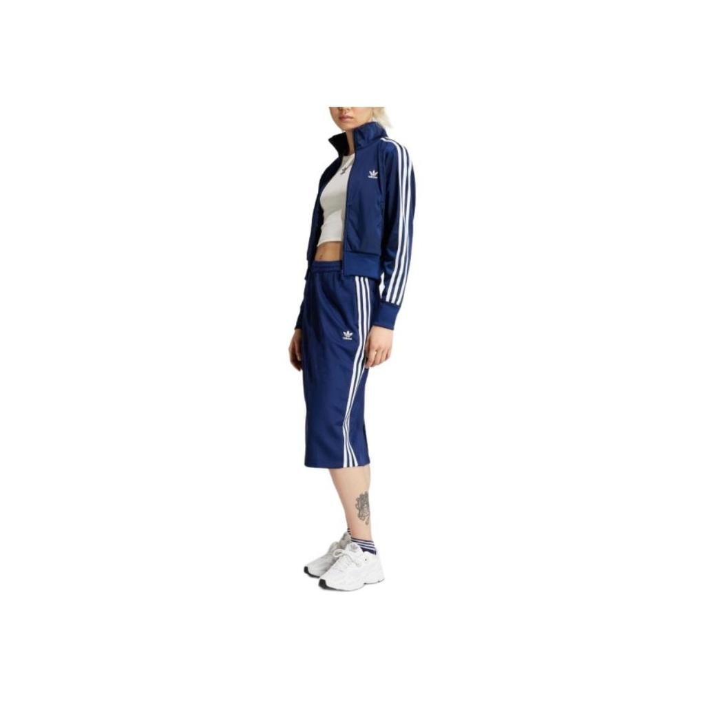 adidas Adicolor Classics Firebird Side Stripe Stand Collar Sports Comfortable Soft Jacket Women Jacket Dark-Blue IY2191