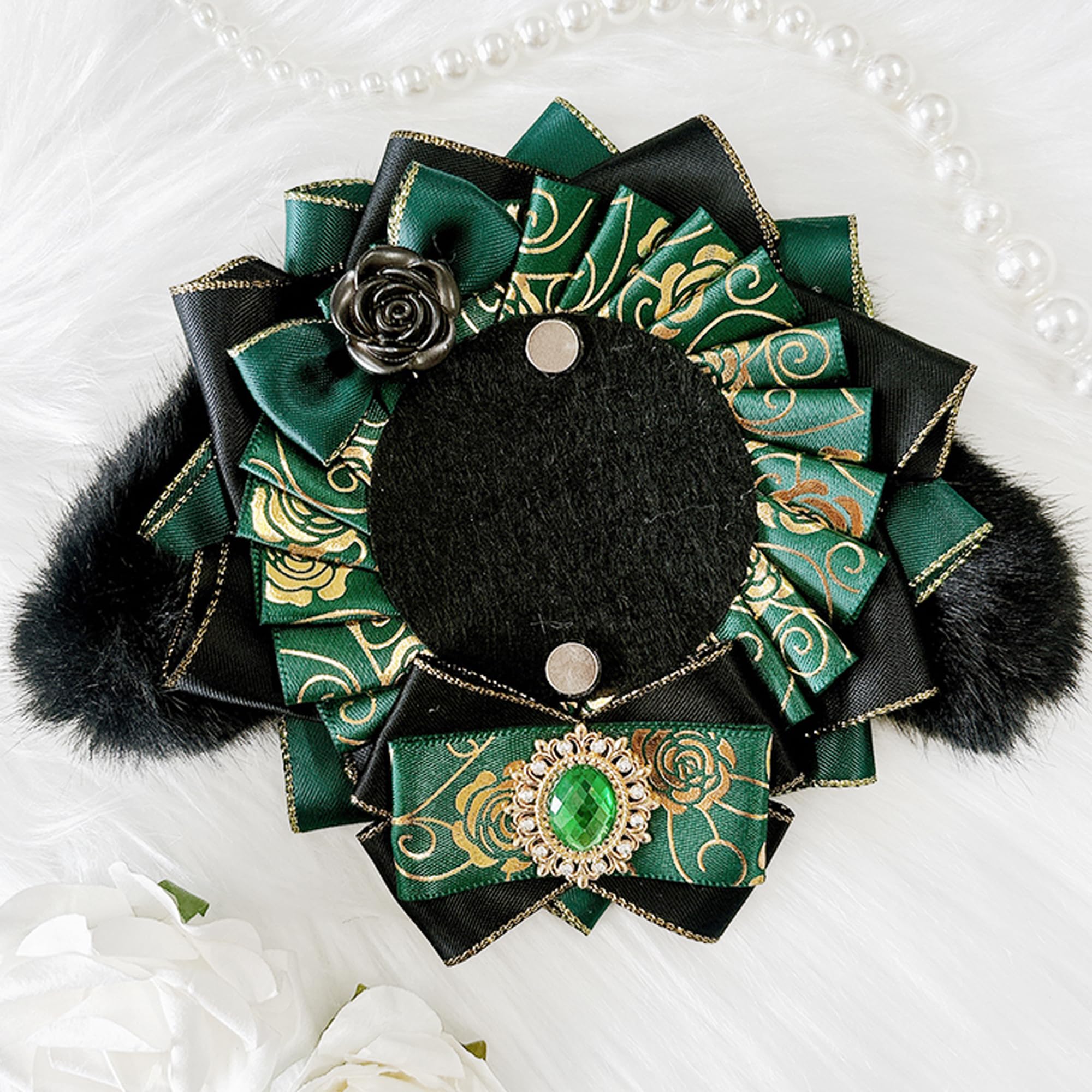 

Розетка с поникшей розеткой для tin ita ручной работы tin ita для товаров ушки, значки, сумка, лента, украшение, значок, сумка, розетка, зелёный