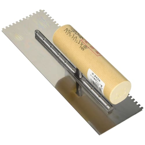 Tokyo Nishikan Stainless Steel Interior Comb Trowel, 65544, 240mm, 3mm Grit, Body: 6.8cm Deep, Body: 24cm High, Body: 7.5cm Wide, Silver