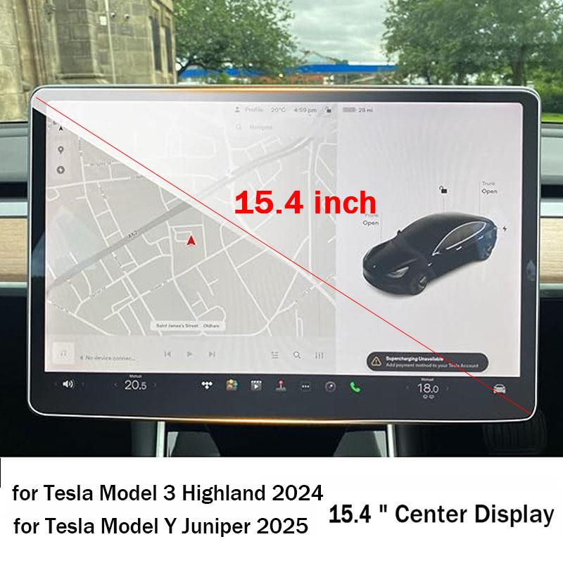 Tempered Glass Film Protector for Tesla Model 3 Highland Model Y Juniper Model Y Performance Rear Center Control Screen