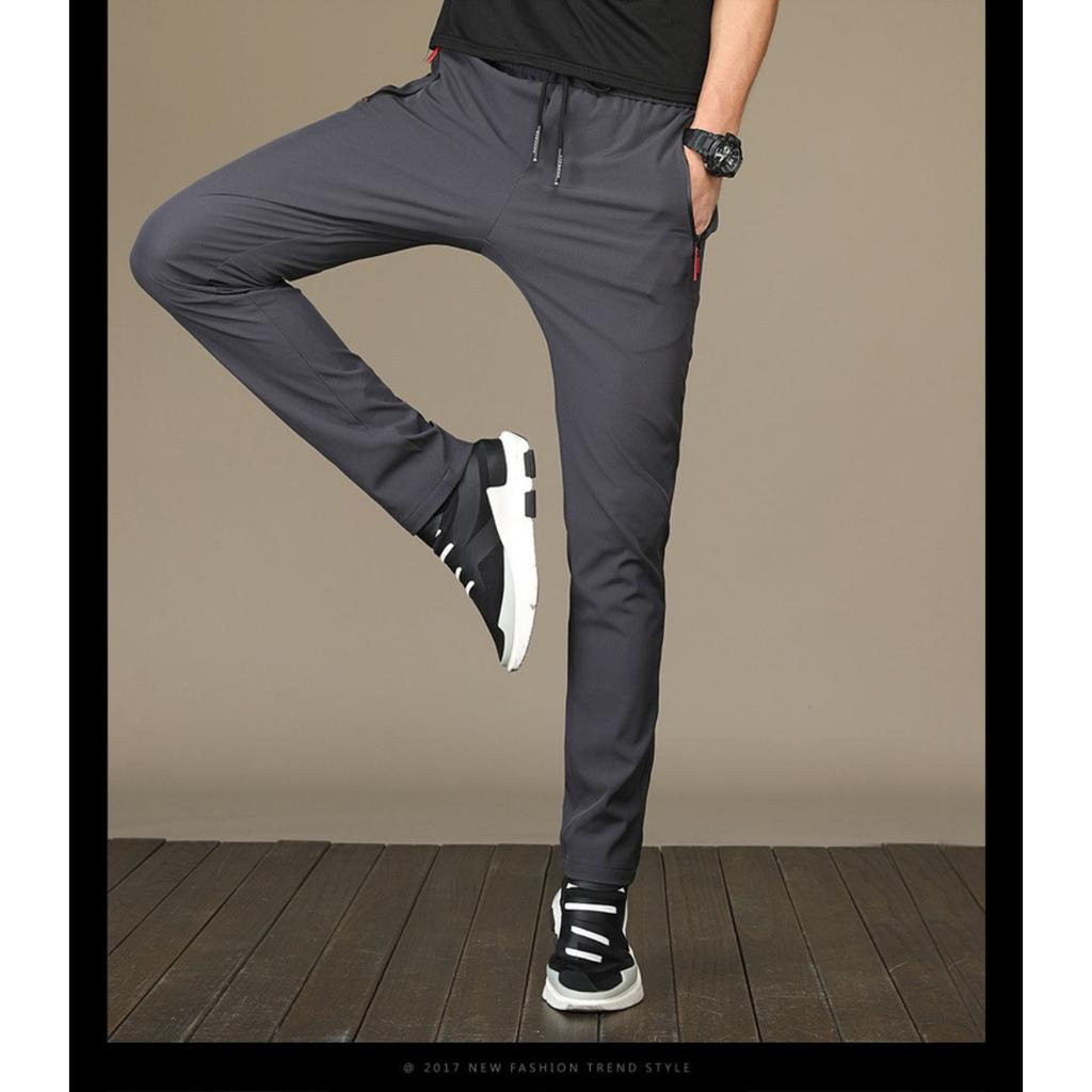 Spodnie casualowe na wiosnę i lato, uniwersalne, modne, męskie, dopasowane spodnie sportowe, elastyczne, szybkoschnące, proste, luźne