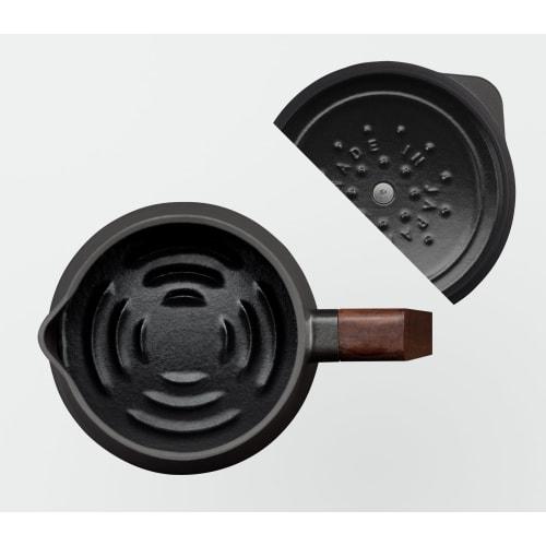 Vermicular Soup Pot, Matte Black, Single-Handed Cast Iron Enamel, Multi-Purpose, Waterless Cooking, Stewing, Rice Cooking, Frying, Induction Cooking,