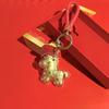 999 Pure Gold Year of the Horse Handbag Charm Keychain - Fortune Gift for Clients