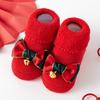Christmas Elements Baby Socks Soft Baby Hosiery Cartoon Newborn Plush Fluffy Socks  Baby Boys Girls