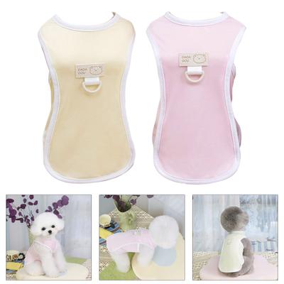 Dog Cool Plain Cool Vest for Medium Large Dogs Soft Solid Color Apparel Cartoon Bear Pullover Spring Pajamas