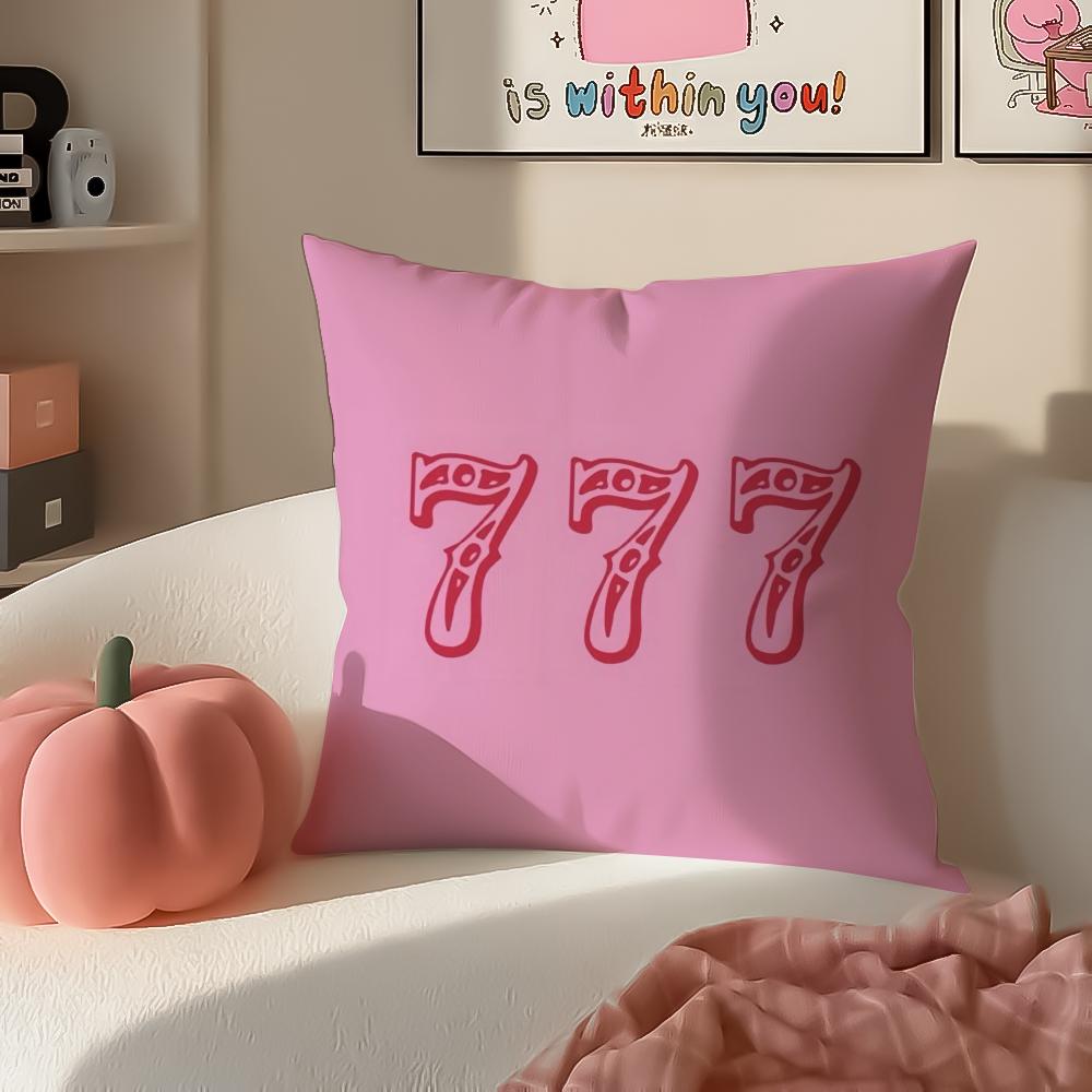 Lucky Gift Item Angel Numbers Cushion Cover Pillowcase Short Plush Invisible zipper Room Sofa Cushion Cover