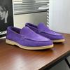 Men Classic British Style Loafers Moccasins Cow Suede Genuine Leather Fashion Men's Casual Shoes Mens Outdoor Driving Flats