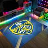 Leeds United Design Kristall Samt Teppich Gemütlich Nicht?Rutschfester Teppich mit Aufdruck für Schlafzimmer Wohnzimmer Eingang