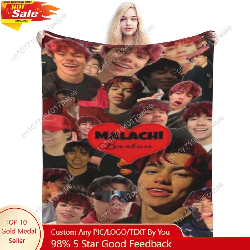 Malachi Barton Flannel Blanket Printed Blanket For Boys Girls Anime Gifts Throw Blanket Cozy Plush Flannel Custom Blankets 75X95CM