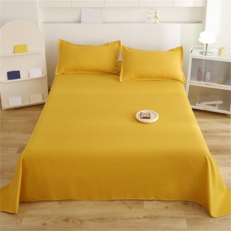 Single Complete Sheet Soft and Breathable Various Size Bedspread for Bedrooms Guest Room Students Dorm Bedding Sheets
