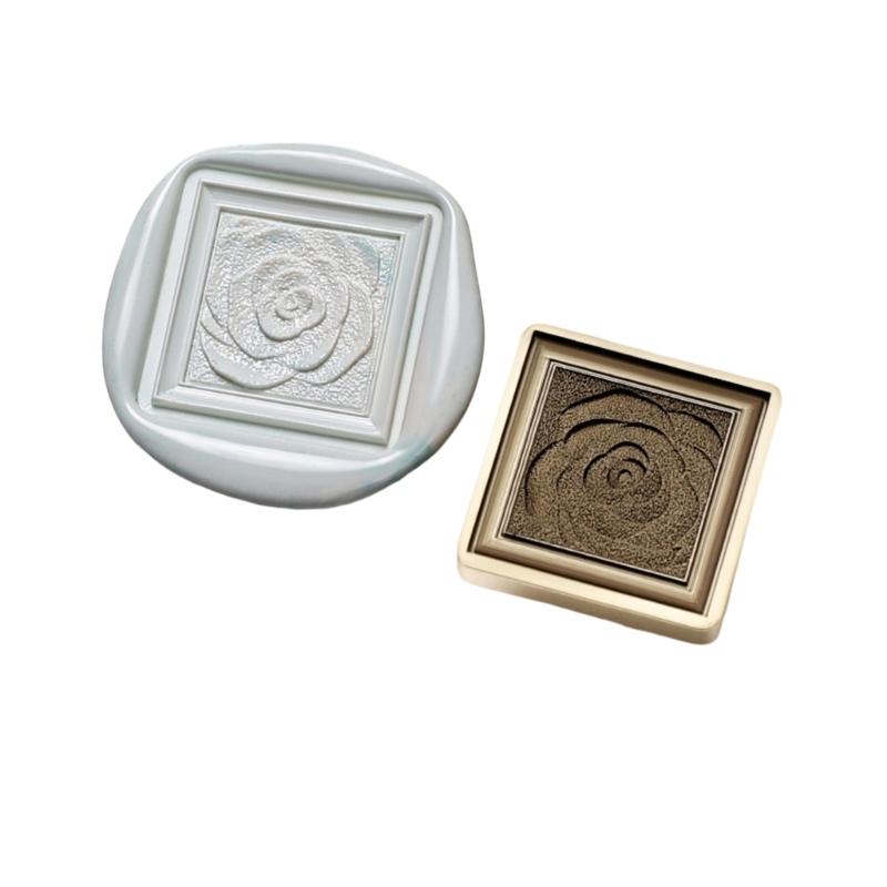 Flower Embossed Wax Seal Stamp Head for Wedding Invitation Envelope, Flower Textured Wax Seal Stamp Head