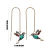 Women's Pendant Earrings Fashionable Wing Spreading Hummingbird Long Pendant Earchain Lady Jewelry Fashionable Wing Spread