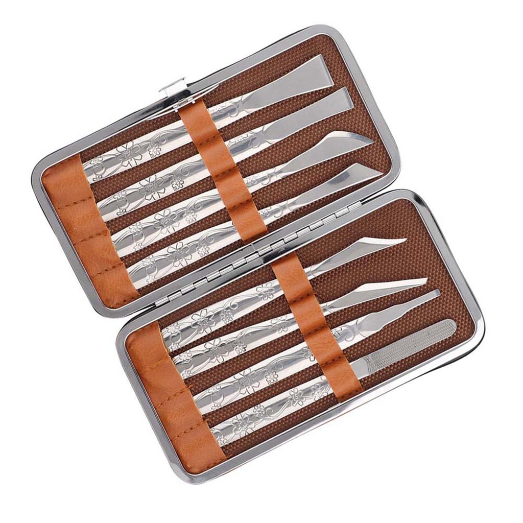 8pcs Stainless Steel Foot File Dead Skin Horny Remover Foot Callus Shaver Pedicure Tool Set