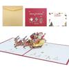 3D Pop-up Christmas Card with Custom Envelope and Hot Stamping