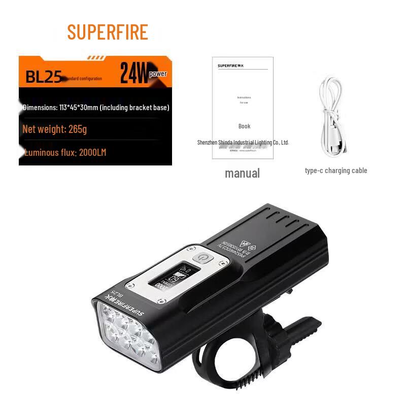 SupFire BL25 2000 Lumen Rechargeable Bike Light
