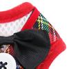 Pet Harness Leash Stylish Cute Bowknots Breathable Mesh Adjustable Dog Vest Harness for Dogs Puppies Red Grids S