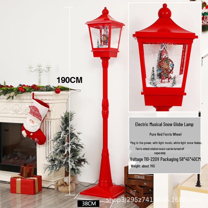 European Snowfall Music Lamp: Christmas Gift & Ornament for Living Room or Mall Display