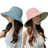 Chapeau Bob pour Femmes Été Pare-soleil Protection UV Large Bord Accessoire de Mode Décontracté