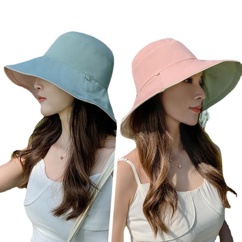Chapeau Bob pour Femmes Été Pare-soleil Protection UV Large Bord Accessoire de Mode Décontracté