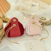 Velvet Drawstring Bag Embossed Floral Fadeless Pattern Jewelry Storage Pouch for Daily Trinket Candy Holding