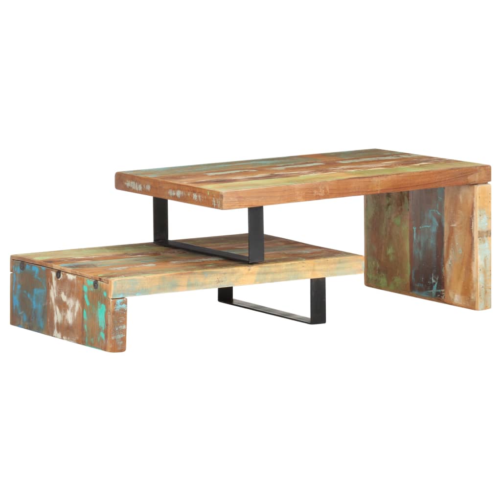 2 Piece Coffee Table Set Made of Recycled Solid Wood