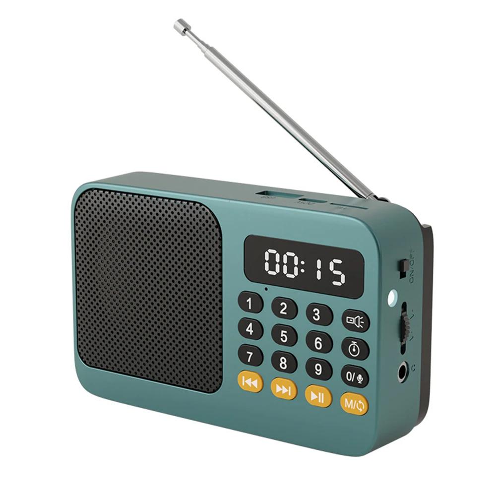 Tragbares FM-Radio Kleiner Notfall Wiederaufladbare Bluetooth 5.0 Soundbox Mini Vintage Lautsprecher MP3-Player