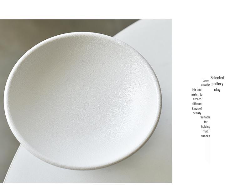 Retro Ceramic High-Footed Plate: Multifunctional for Meals, Fruits, Tea, Desserts, Salads, and More
