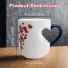 Heart Shape Coffee Mugs 325ml Heat Sensitive Color Changing Magic Mug With Handle Cute Gift For Birthday Anniversary Valentine's