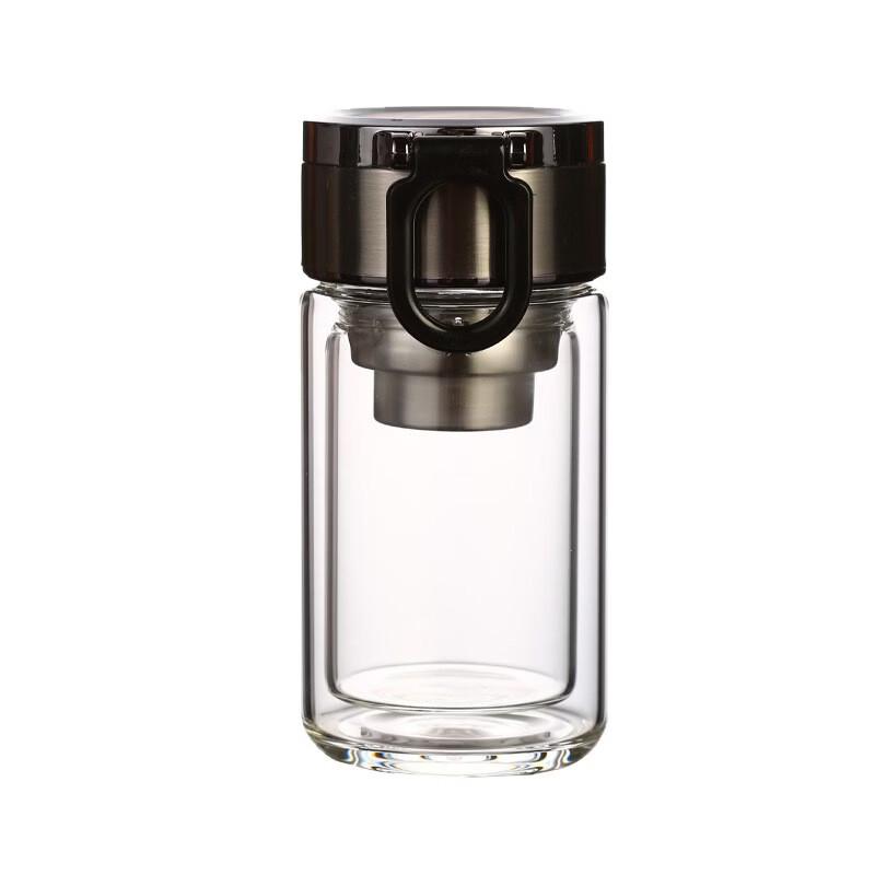 OLOEY Double-Layer Glass Tea Infuser Bottle