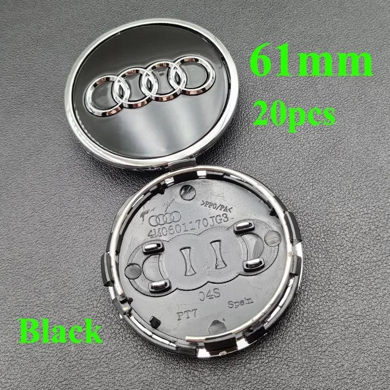 Hub Caps Hot New For Audi 20Pcs 60mm 61mm 68mm 69mm 77mm Audi Hub Caps Car Wheel Center Caps For Audi A1 A2 A3 A4 A5 A6 A7 A
