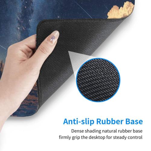 MTG Star Castle TCG Game Mat for Card Games, Board Games, and Trading Card Games, Desk Mat Pad with Hand-Drawn Art, Stitched Edges, and Rubber Base (3