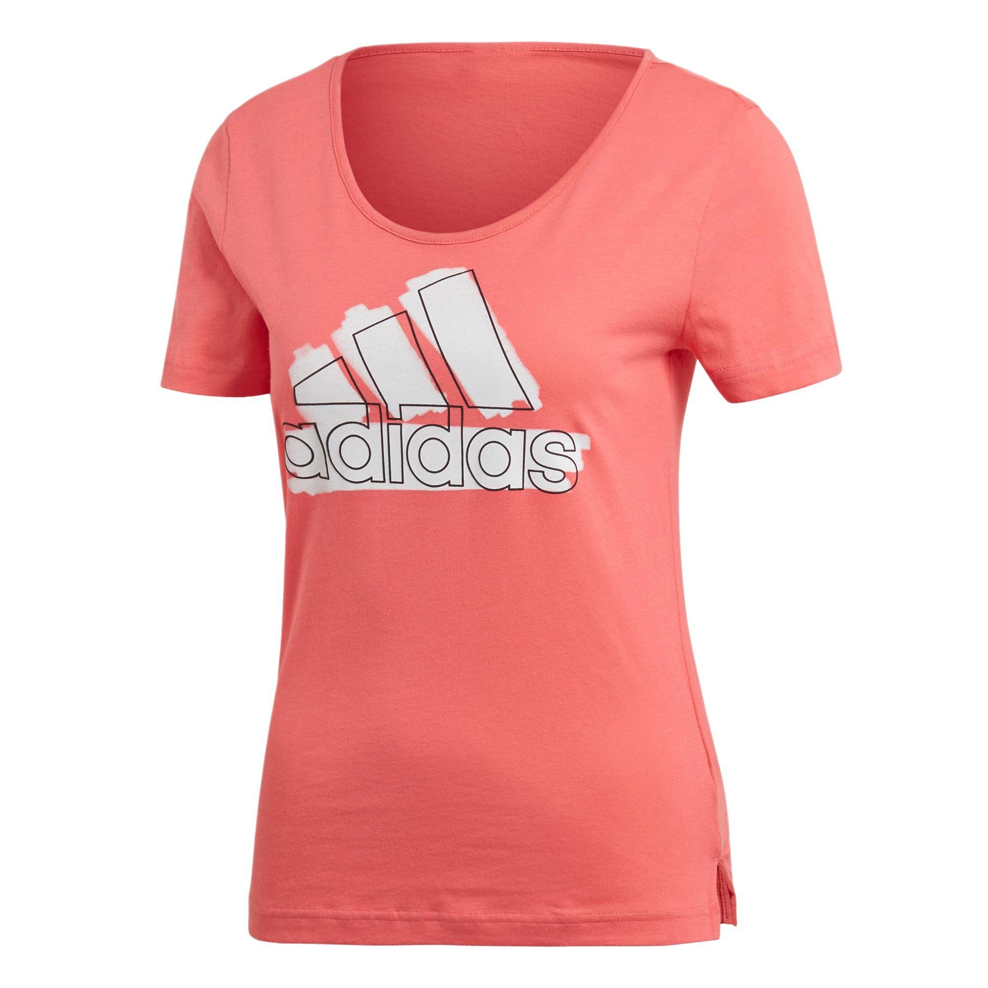 

Adidas T Shirts Women s Pink Crew Neck Moderate DV3016 S(160/84A)