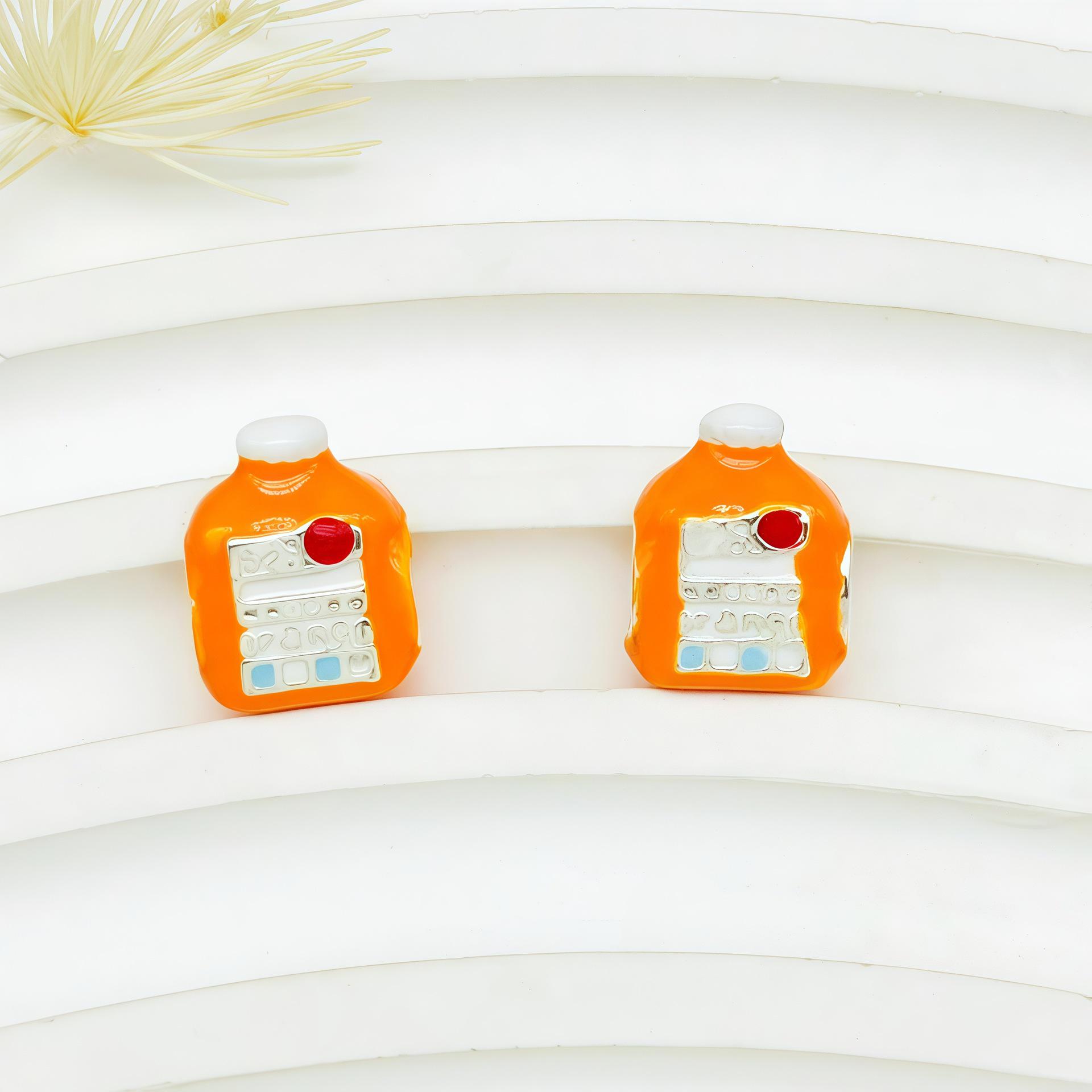 Посеребренный 3D мультяшный браслет-шарм в виде бутылки для напитков