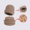 Winter Hat Scarf Set Women's Outdoor Velvet Warm Knitted Hat Ear Protection Head Wool Hat