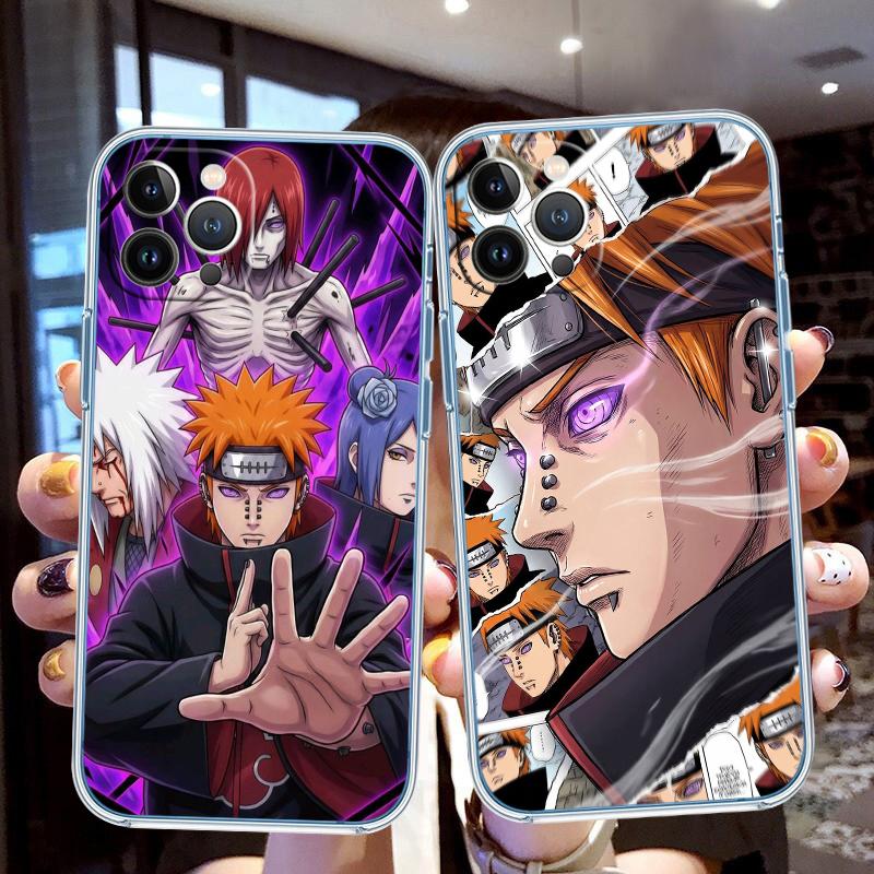 PP46 Naruto Akatsuki Soft Shell Transparent Phone Case for Samsung Galaxy A04 A04S A14 A23 A34 A54 M23 M33 M52 M53