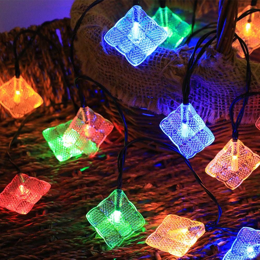 Waterproof Eid Mubarak String Light 10/20/30/40 LED Garland String Lamp  Garden Patios Bedroom
