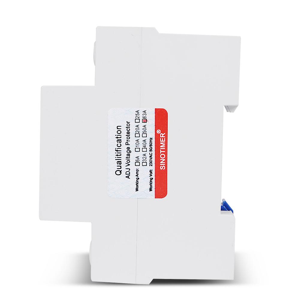 230VAC Over/Under-Voltage Current Protector Single Phase Adjustable Over and Under Voltage Protector for Home Office Appliance