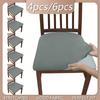 1pc/4pcs/6pcs Milk Silk Material Elastic Chair Cover, Cushion Covers Soft Material, Suitable for Dinner Chairs and Hotel Chairs