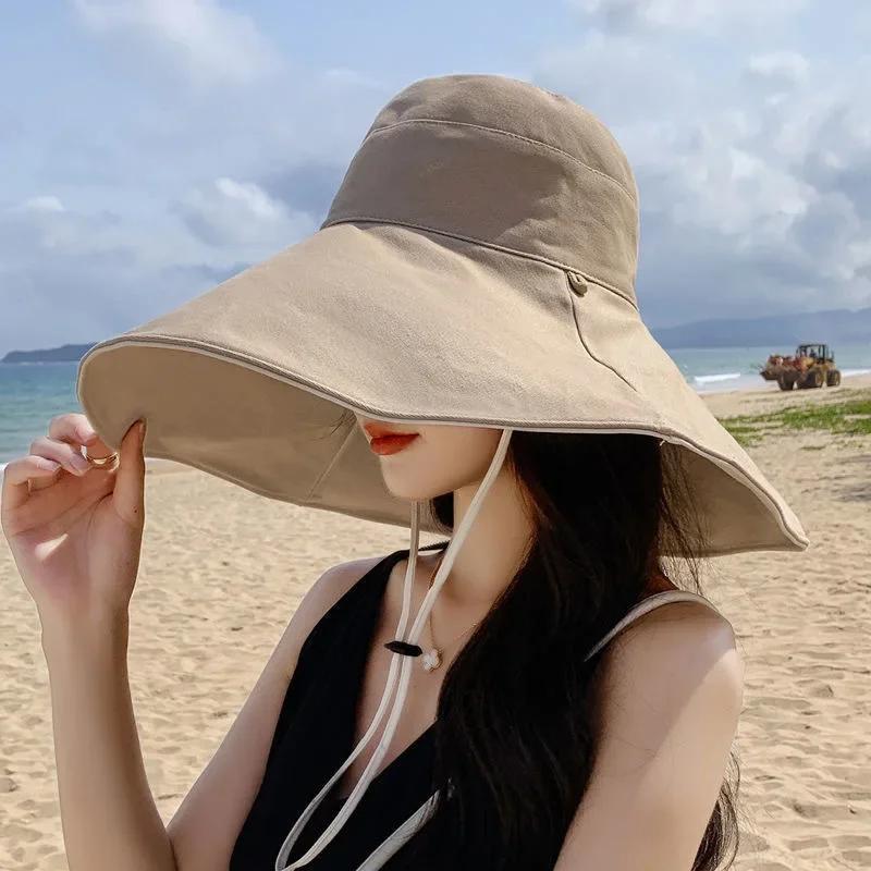 Wide Brimmed Sun Hat for Women, UV Resistant Hiking Fisherman Hat, Foldable Summer Beach Hat