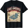 Lake America Vintage Map Graphic T-Shirt