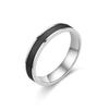 Bxzyrt 4mm Partner Fingerring Edelstahl Schwarz Weiß Epoxid Mädchen Ringe Männer Partnerringe Frauen Goldfarbe Verlobungsringe Schmuck Trendige Ringe